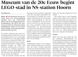 Brick City in Noordhollands Dagblad 16 jan 2025