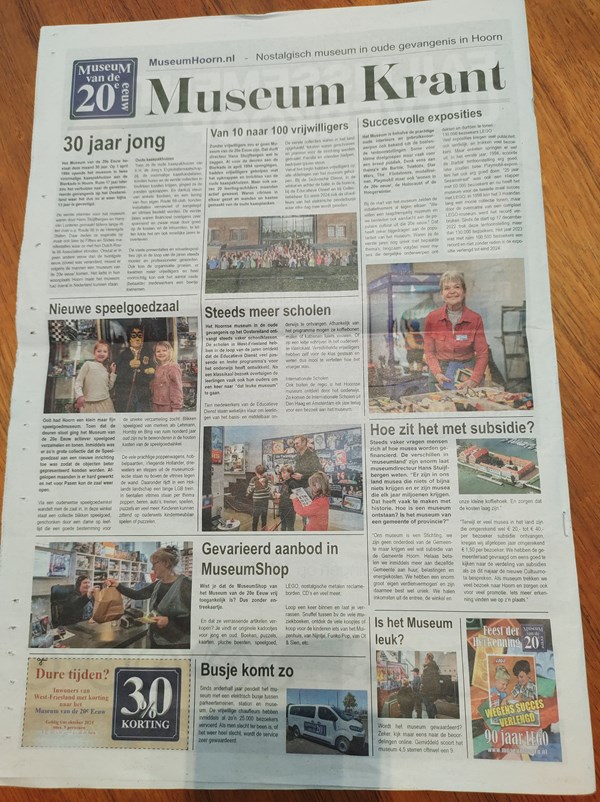 Museumkrant zoals verspreid in deel van NH